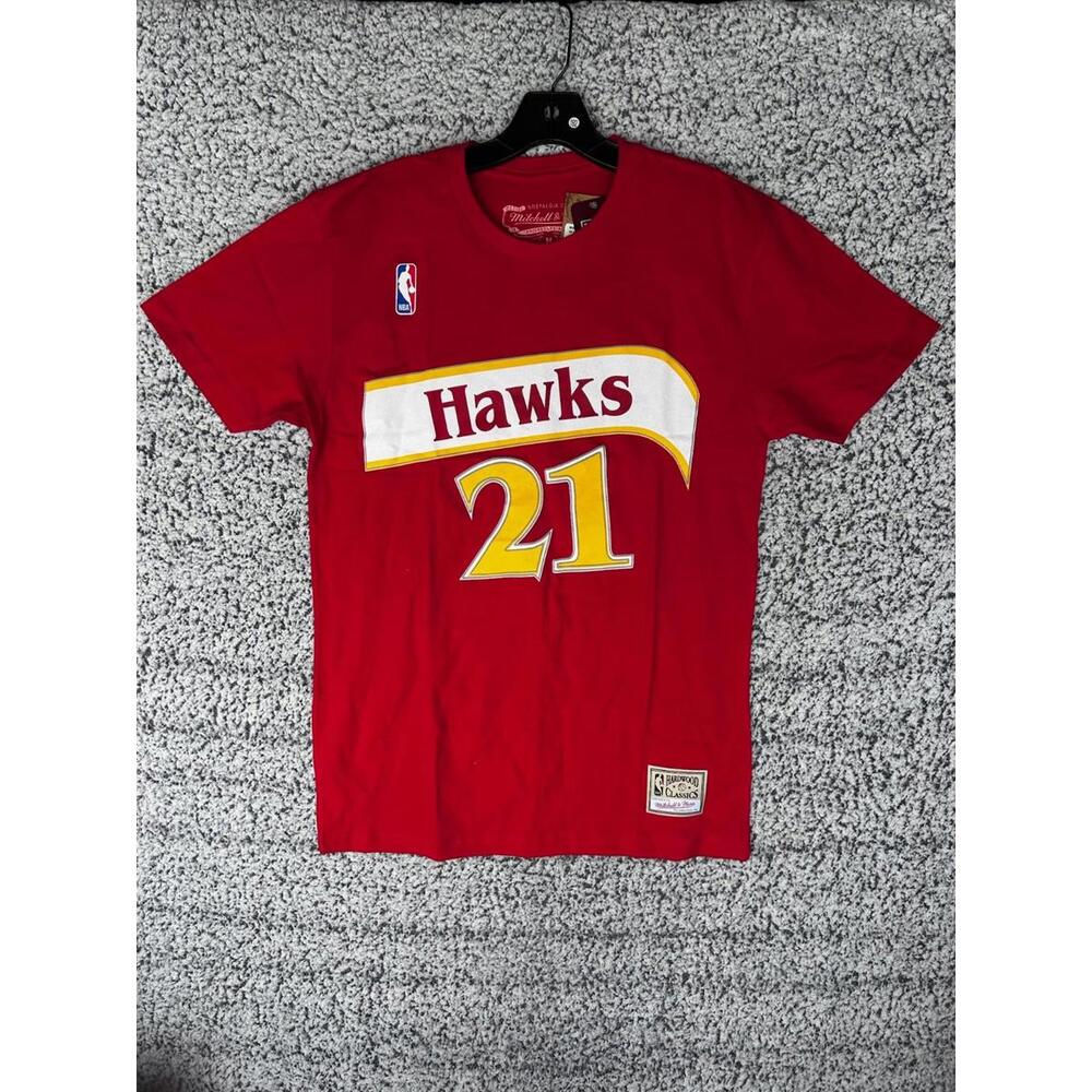 Men’s Mitchell & Ness Dominique Wilkins Atlanta Hawks T-Shirt Jersey Size Medium